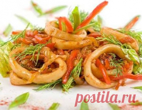 Салат из кальмаров - рецепт приготовления с фото от Maggi.ru