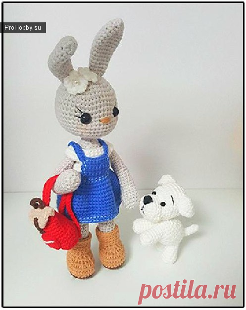 Заяц и собачка, друзья крючком / Вязание игрушек / ProHobby.su | Вязание игрушек спицами и крючком для начинающих, мастер классы, схемы вязания