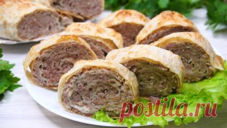 Рулет из фарша в лаваше