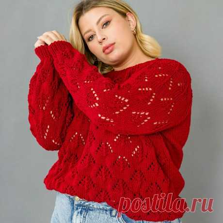 Джемпер «Ёлочки» спицами. Выкройка и схема – Paradosik Handmade - вязание для начинающих и профессионалов