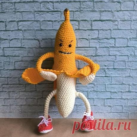Банан-хулиган крючком. Амигуруми схемы и описания. Автор: Алёна Акулова | IRINELY.ART
