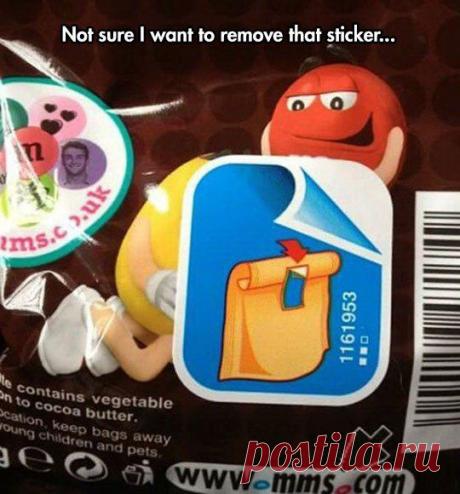 Не уверен, что хочу отклеивать этот стикер... / Неформальный Английский