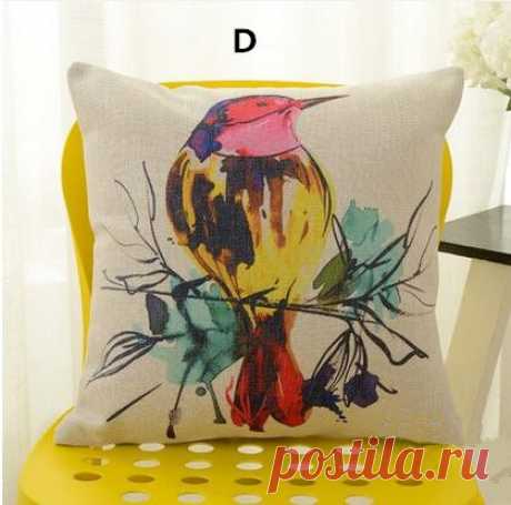 Abstract geometric bird throw pillow for home decoration painting art square cushions | Pillow, interior pillow, cushions - Throwpillowshome.com