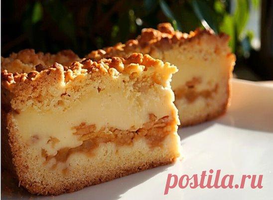 ВКУСНЕЙШИЙ Яблочный пирог с НЕЖНЕЙШИМ заварным кремом
Тесто:
1 яйцо
2 ст. ложки сметаны
180 гр. сливочное масло
150 гр. сахар
0,5 ч. ложки разрыхлителя
щепотка соли
360 гр. мука
Крем:
350 мл молока
1 яйцо
2 ст. ложка крахмала
4 ст. ложки сахара
1/3 ч. ложки ванилина
а так же 2 крупных яблока, сахарная пудра для присыпки.
Для теста в глубокую миску просейте муку, добавьте соль и разрыхлитель.
Масло холодное, но не из морозилки, нарежьте кубиками и перетрите с мукой в крошку.
Затем добавьте яйц