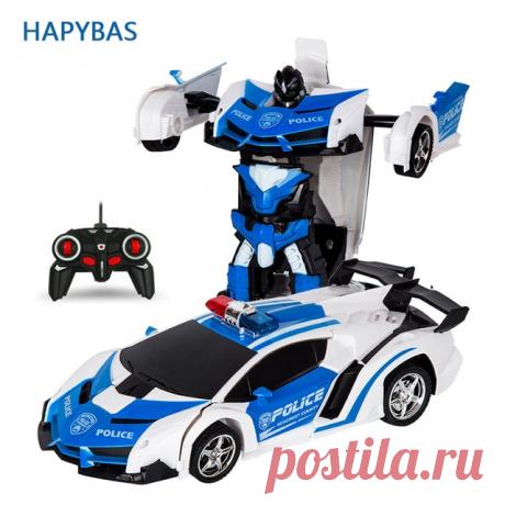 RC автомобиль Трансформация Роботы спортивный автомобиль модель роботы игрушки крутой деформационный автомобиль детские игрушки подарки для мальчиков купить на AliExpress