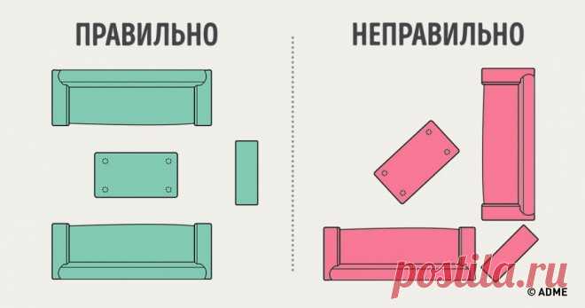 Как правильно расставить мебель в гостиной