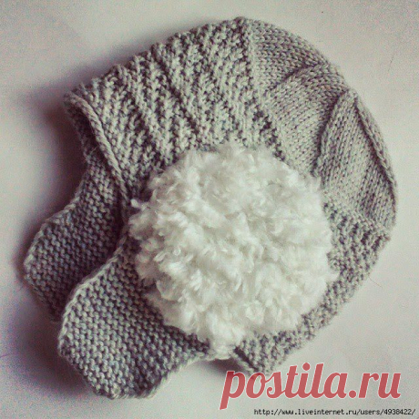 Детская шапка с «меховыми» ушками. Пошаговый МК с фото.