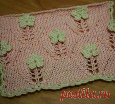 Узор с цветочками. МК видео