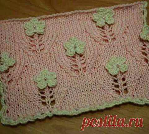 Узор с цветочками. МК видео