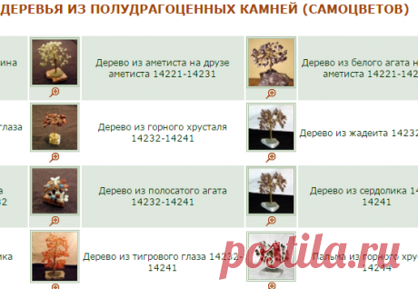 ДЕРЕВЬЯ ИЗ ПОЛУДРАГОЦЕННЫХ КАМНЕЙ (САМОЦВЕТОВ)