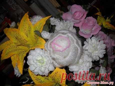 Нежная роза крючком. Мастер-класс Crochet Beautiful Rose Flower Tutorial - YouTube