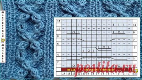 Узор спицами № 111 - Мастерская "Милабра"