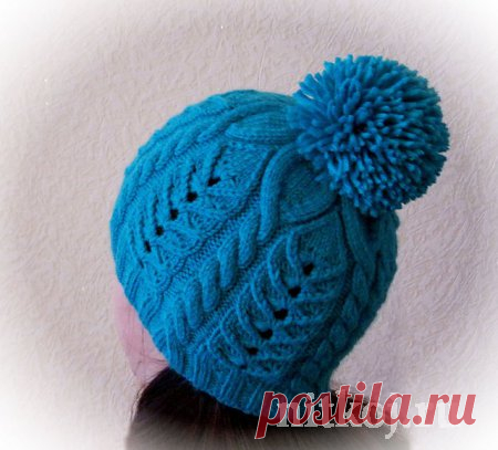 Шапочка спицами Snowflake Hat » Ниткой - вязаные вещи для вашего дома, вязание крючком, вязание спицами, схемы вязания