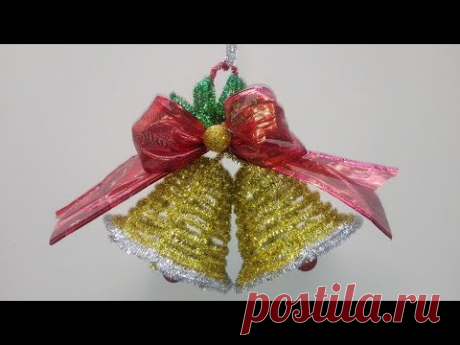 🔔 Campana  navideña con limpiapipas/Christmas bell with pipe cleaner
