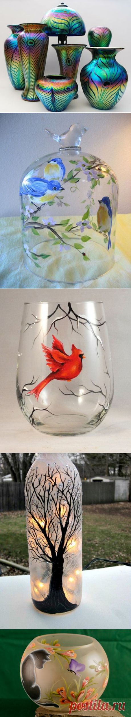 Роспись вазочек, бутылочек