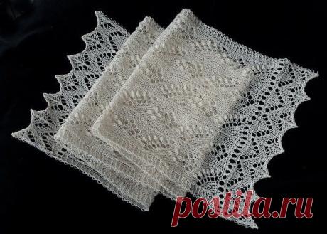 Узор для палантина спицами Новый, 8й сезон экспресс конкурса "Вязаный карантин"! - условия участия ЗДЕСЬ