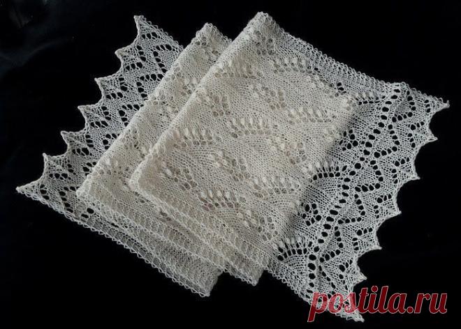 Узор для палантина спицами Новый, 8й сезон экспресс конкурса 