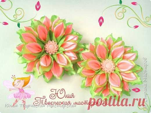 Весенний цветок канзаши бюджетный мастер класс | Страна Мастеров