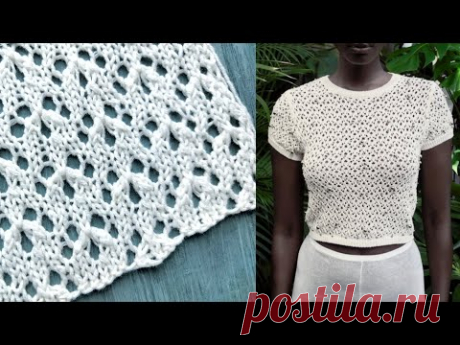 Интересный ажурный узор топа от Zara