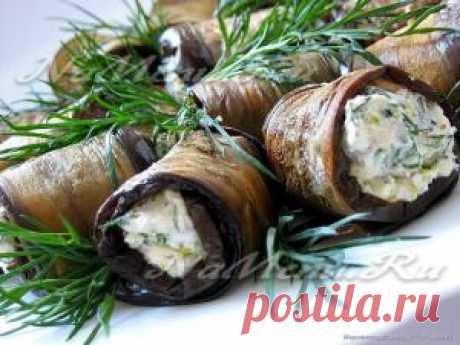 Рулетики из баклажанов с разными начинками: рецепты с фото