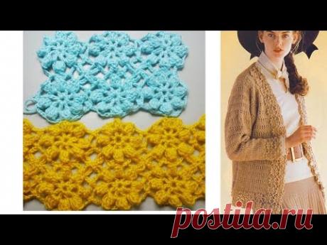 БЕЗОТРЫВНОЕ вязание крючком Фантастическое решение для жакета