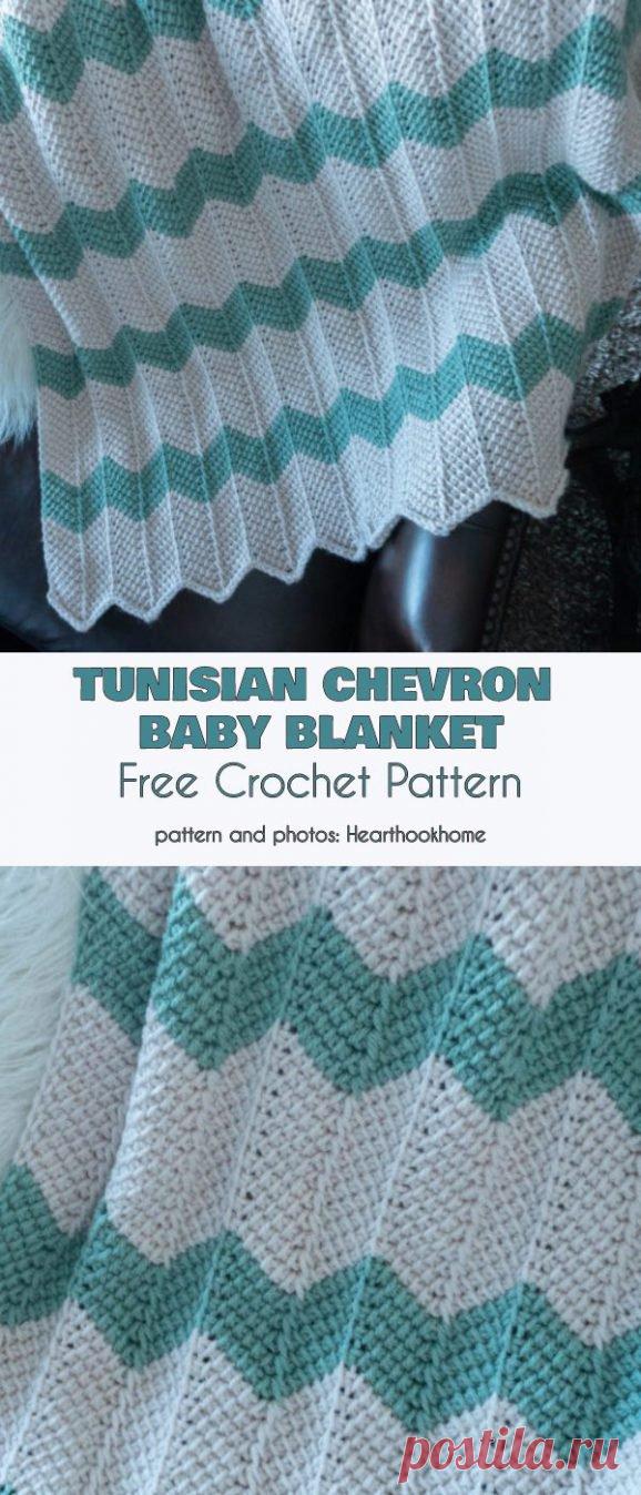 Тунисский Шеврон Детское Одеяло Бесплатно Вязание Крючком Шаблон / Вязание Крючком