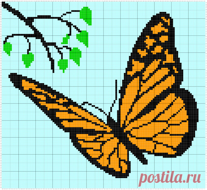 Подборка схем с бабочками для вязания крючком в технике С2С. | Творческая мастерская 
