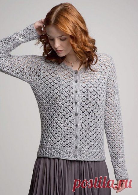 &gt;Вязание кардигана Pewter, The Knitter 70.