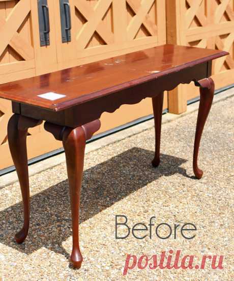 White Washed Sofa Table Hello amazing friends! I have a brand new makeover to share today! :D Jack had decided that he wanted to pick out a piece of furniture to work on to make a little money, so we stopped by the thrift store closest to my house a few days ago and all furniture was 50% off. That never happens, but they were overstocked so it was our lucky day. The first piece with potential I spied was this sofa table: Jack wasn't interested in it, so I nabbed it for mys...