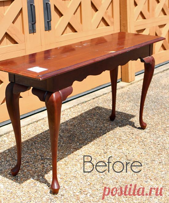 White Washed Sofa Table Hello amazing friends! I have a brand new makeover to share today! :D Jack had decided that he wanted to pick out a piece of furniture to work on to make a little money, so we stopped by the thrift store closest to my house a few days ago and all furniture was 50% off. That never happens, but they were overstocked so it was our lucky day. The first piece with potential I spied was this sofa table: Jack wasn't interested in it, so I nabbed it for mys...