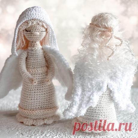 PDF Рождественский ангел крючком. FREE crochet pattern; Аmigurumi toy patterns. Амигуруми схемы и описания на русском. Вязаные игрушки и поделки своими руками #amimore - Рождественский ангел, ангелок из обычной пряжи, ангелочек, каркасная кукла, куколка, мальчик.