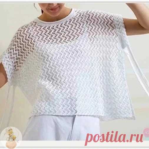 Квадратный топ Квадратный топОтличается очень простой выкройкой и очень красивым узором.