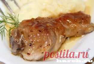 Курица, тушеная в яблочном соке