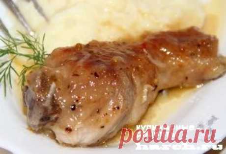 Курица, тушеная в яблочном соке