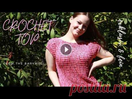 @BaryWoll & Friends Вяжем стильный топ тунисским крючком | Crochet Top Вяжем СТИЛЬНЫЙ ТОП, ФУТБОЛКУ ТУНИССКИМ КРЮЧКОМ. How to crochet beautiful top Tutorial. Расскажу как Вы сможете так же связать такой топ на размер 38 (...