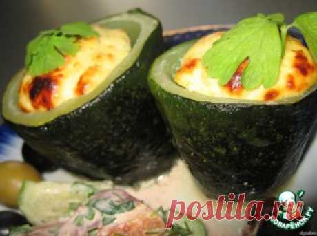 Кабачки фаршированные куриным суфле - кулинарный рецепт
