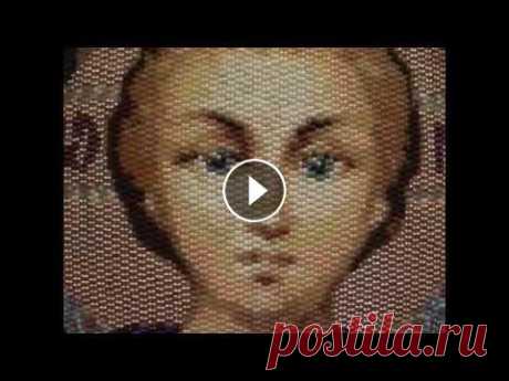 Икона из бисера. Казанская Божия Матерь. Техника исполнения мозаичное ткачество. Количество бисерин в иконе 122 000 (сто двадцать две тысячи). Размер готового изделия 58х71 см. (без рамы) Авт...