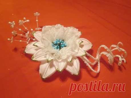 DIY/ Цветок из ткани своими руками / Композиция &quot;Шик&quot; / Мастер класс /