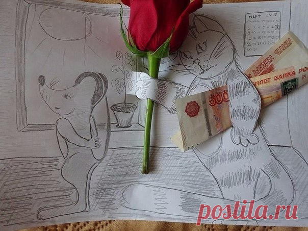 Парням на заметку 😎 Открытка для вашей обиженной дамы своими руками 👍