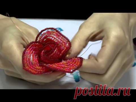 Мастер класс по бисероплетению роза и фиалка