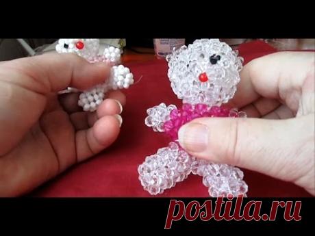 Бисероплетение. Мишка из бусин.  Игрушки из бисера.