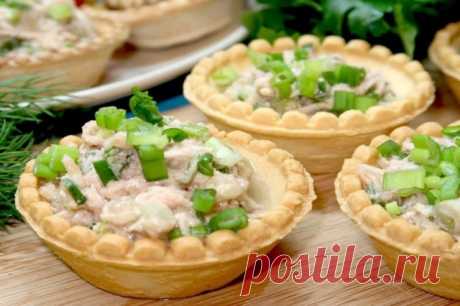 Тарталетки с печенью трески — Домашняя кулинария