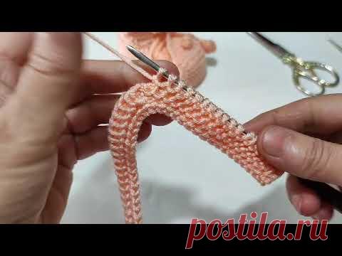 Tunus işi popcorn modeli bebek patiği