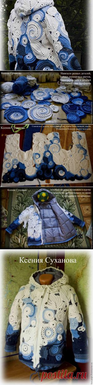 Теплая осенняя куртка с подкладом на синтепоне - Ярмарка Мастеров - ручная работа, handmade