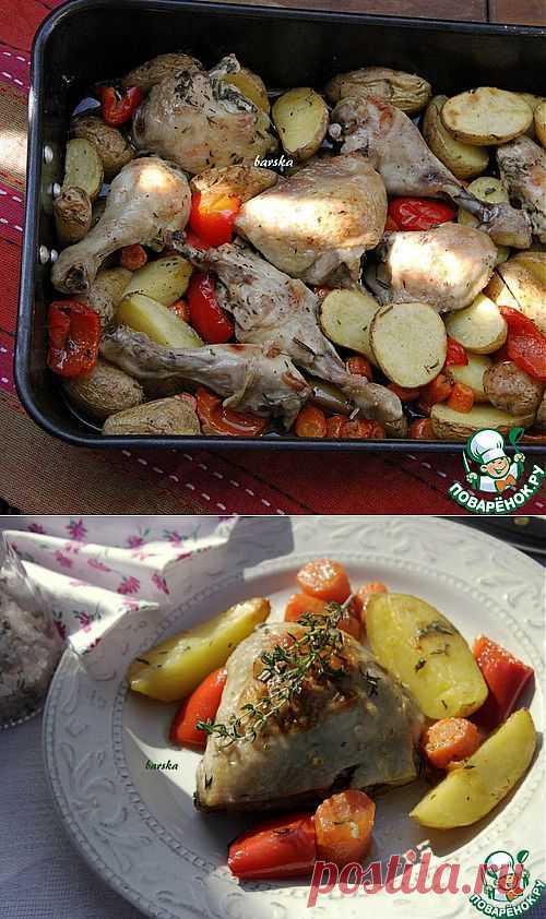 Куриные окорочка по-европейски - просто и вкусно.