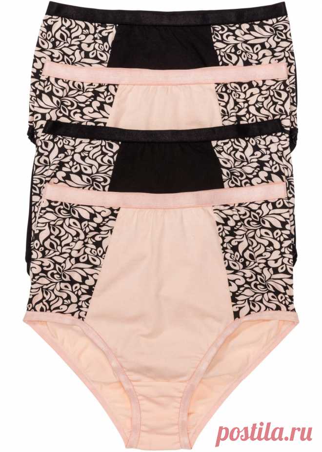 Высокие трусики из биохлопка (4 шт.) Посмотретьпрямо сейчас: 
Украшены вставками с принтом и переливающимися резиночками.