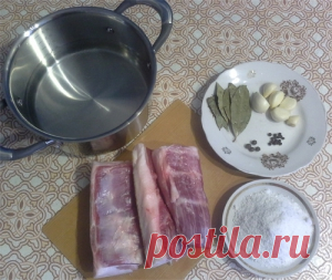 Засолка сала в рассоле.