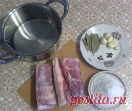 Засолка сала в рассоле.
