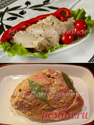 Свинина запеченная куском в духовке | Мир домохозяйки