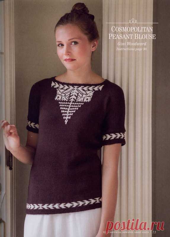 cosmopolitan peasant blouse.